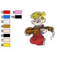 Dennis the Menace Embroidery Design 3